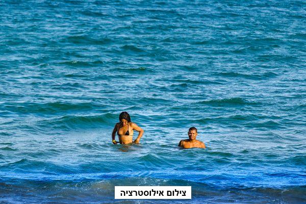 אזהרת רחצה בשני חופים בבת ים